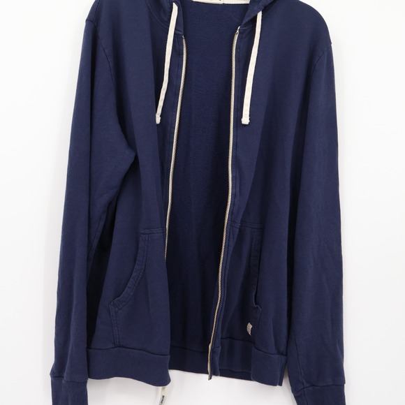 Marine Layer Afternoon Hoodie Mens M Navy Full Zip Classic Staple Casual Weekend - Picture 11 of 16